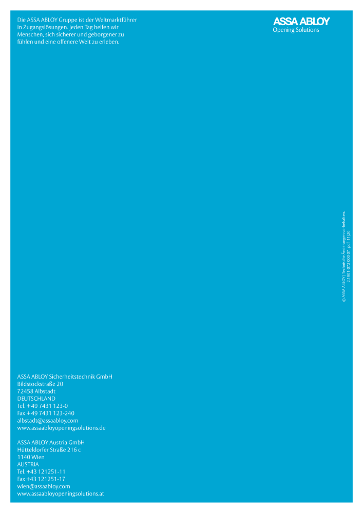 ASSA ABLOY Elektro Riegel NR.: 19958 - Seite 44
