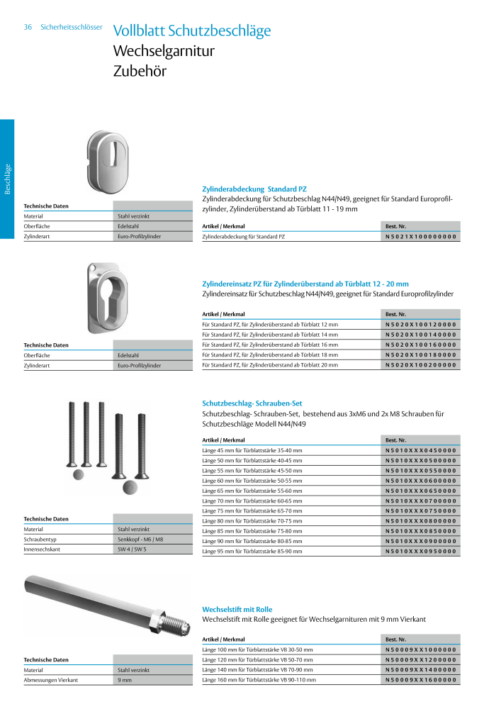 ASSA ABLOY Schlosskatalog NR.: 19959 - Seite 36