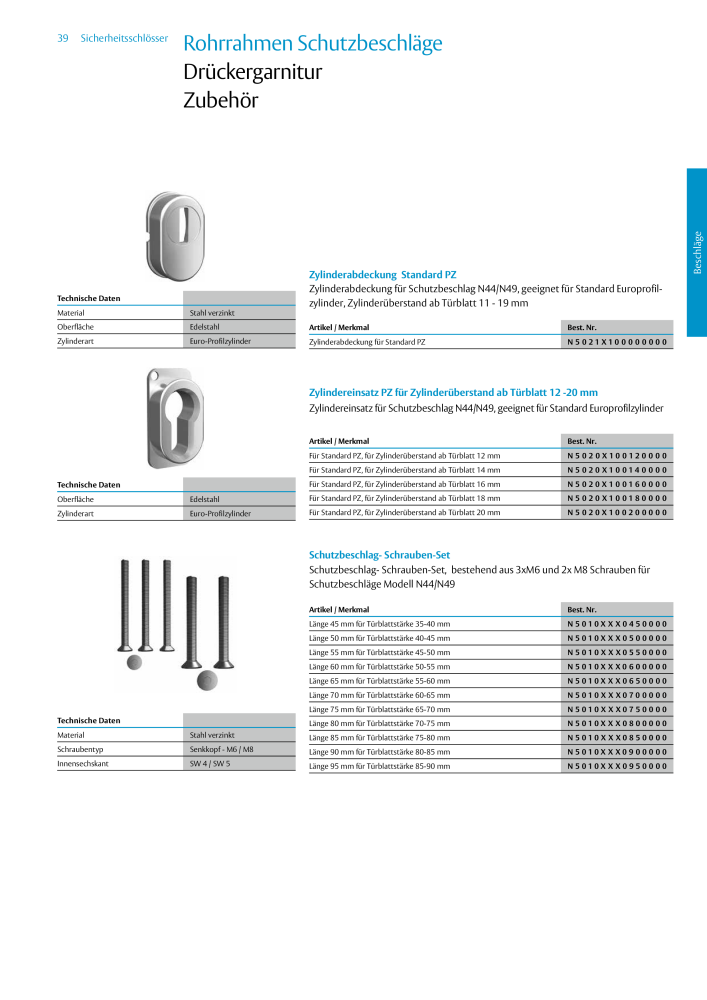 ASSA ABLOY Schlosskatalog NR.: 19959 - Seite 39