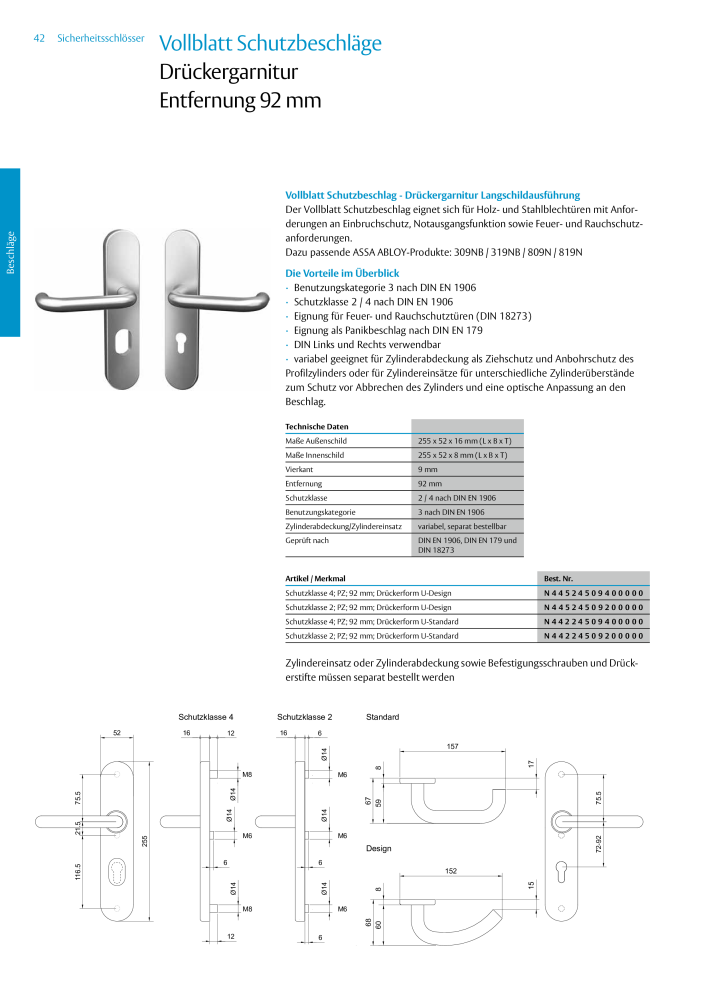 ASSA ABLOY Schlosskatalog NR.: 19959 - Seite 42