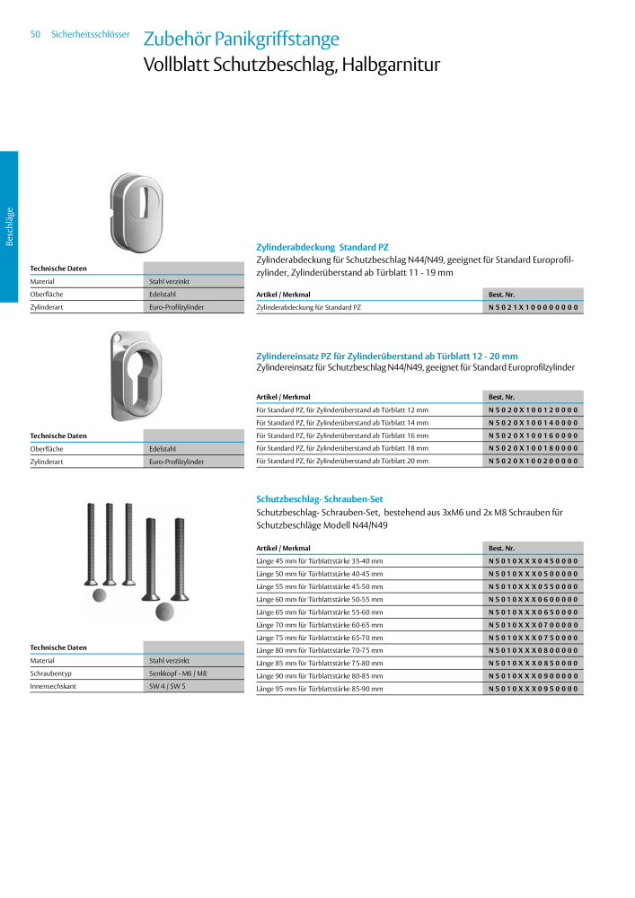 ASSA ABLOY Schlosskatalog NR.: 19959 - Seite 50