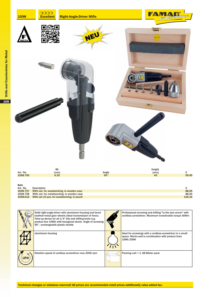 FAMAG main catalog drilling and punching tools NO.: 19969 - Page 110