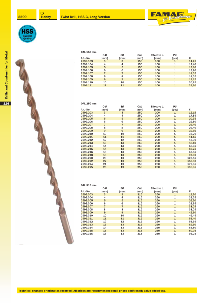 FAMAG main catalog drilling and punching tools NO.: 19969 - Page 118