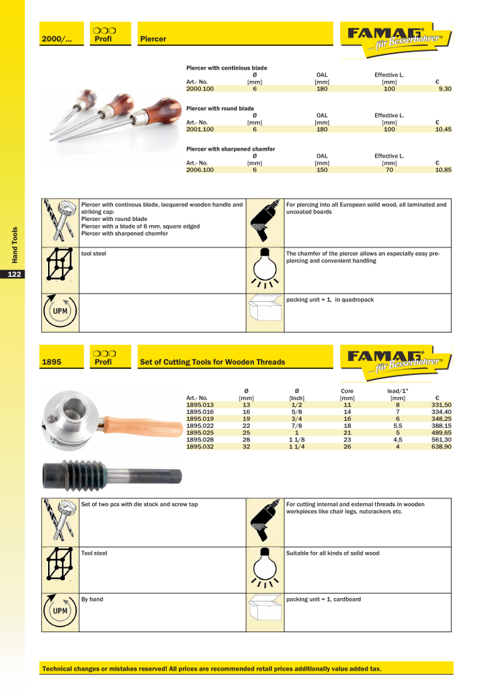 FAMAG main catalog drilling and punching tools NO.: 19969 - Page 124