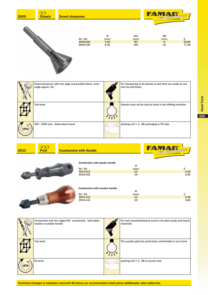 FAMAG main catalog drilling and punching tools NO.: 19969 - Page 125