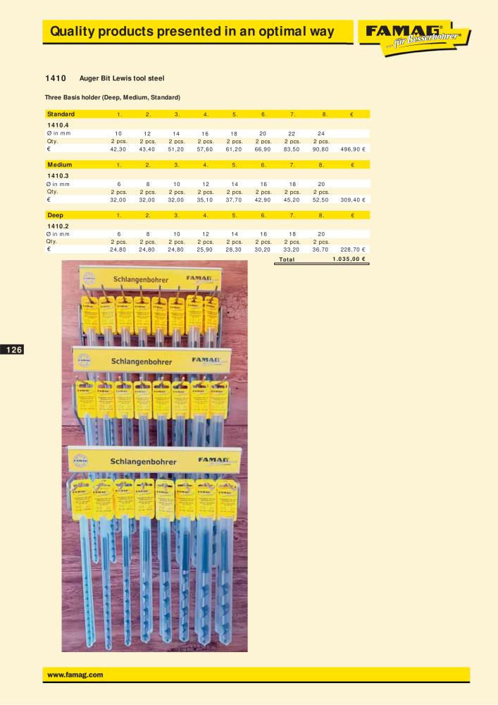 FAMAG main catalog drilling and punching tools NO.: 19969 - Page 128