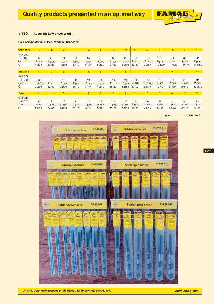 FAMAG main catalog drilling and punching tools NO.: 19969 - Page 129