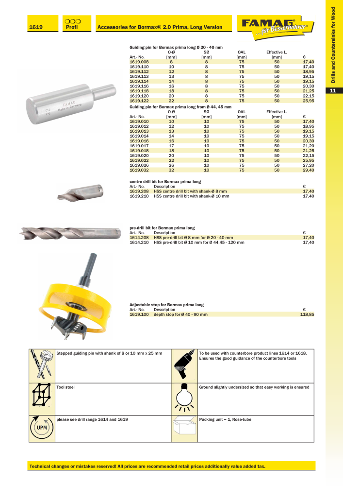 FAMAG main catalog drilling and punching tools NO.: 19969 - Page 13