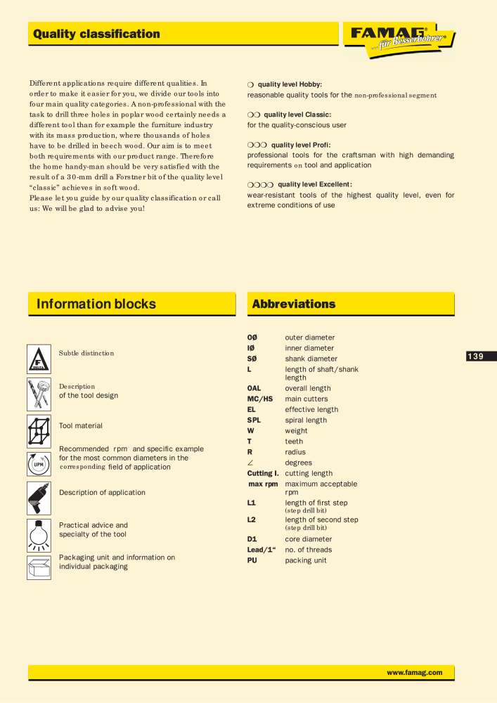 FAMAG main catalog drilling and punching tools NO.: 19969 - Page 141