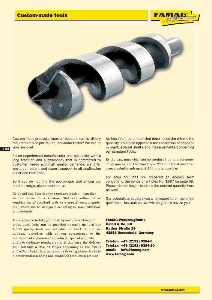 FAMAG main catalog drilling and punching tools NO.: 19969 - Page 146