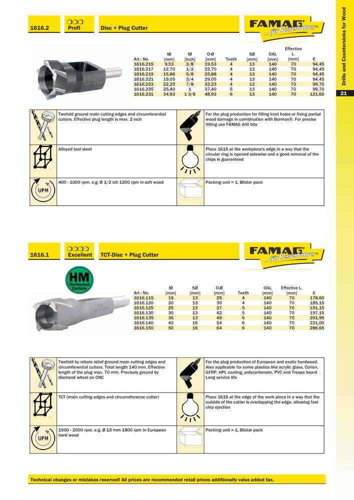 FAMAG main catalog drilling and punching tools NO.: 19969 - Page 23