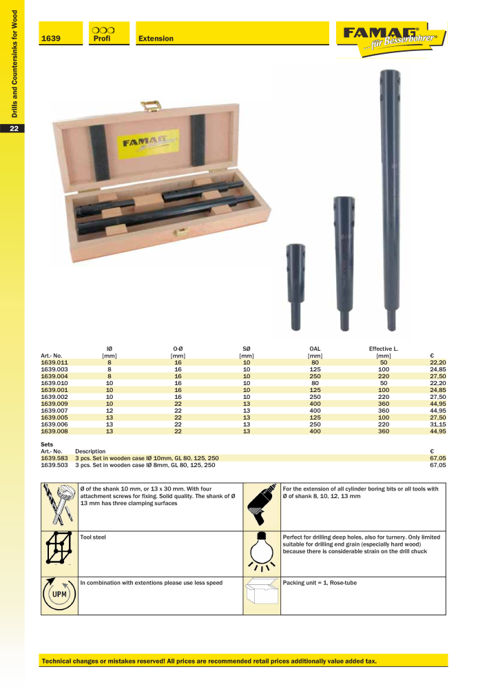 FAMAG main catalog drilling and punching tools NO.: 19969 - Page 24