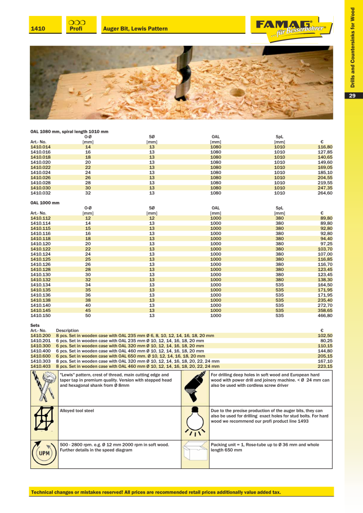 FAMAG main catalog drilling and punching tools NO.: 19969 - Page 31