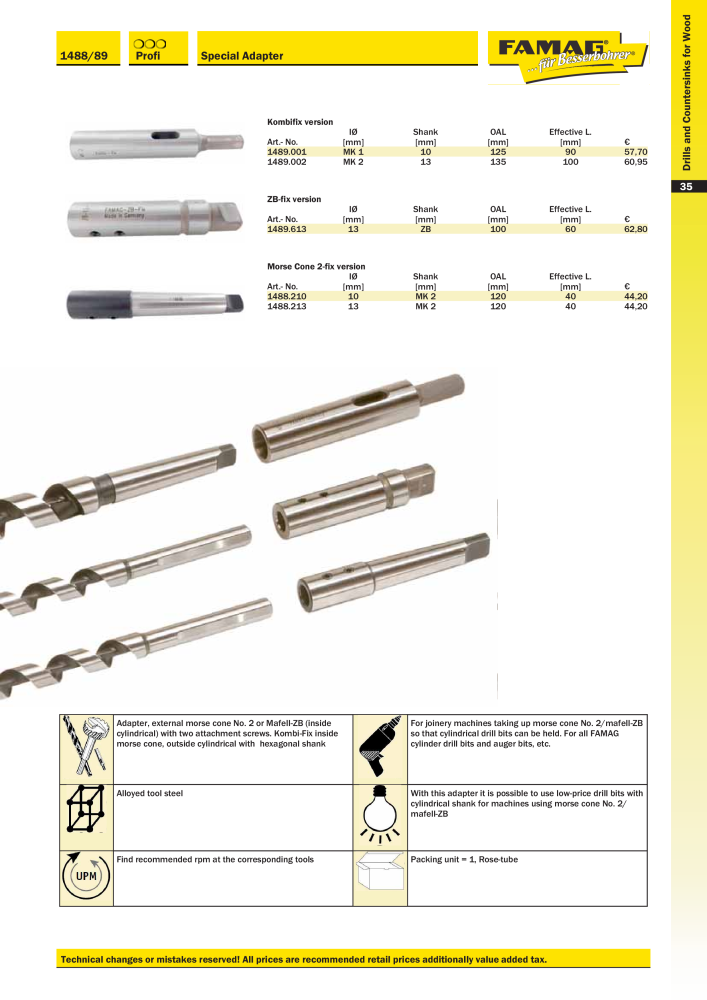 FAMAG main catalog drilling and punching tools NO.: 19969 - Page 37