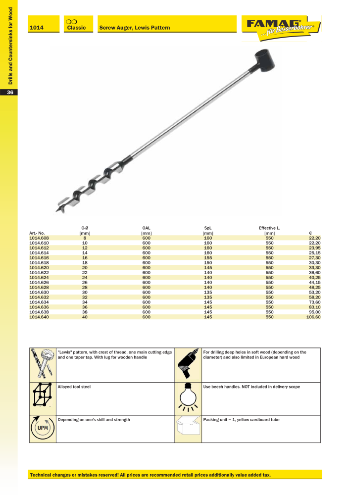 FAMAG main catalog drilling and punching tools NO.: 19969 - Page 38