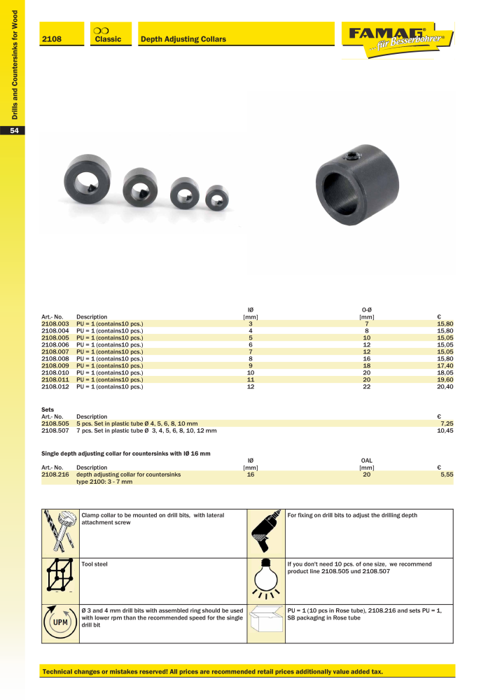 FAMAG main catalog drilling and punching tools NO.: 19969 - Page 56