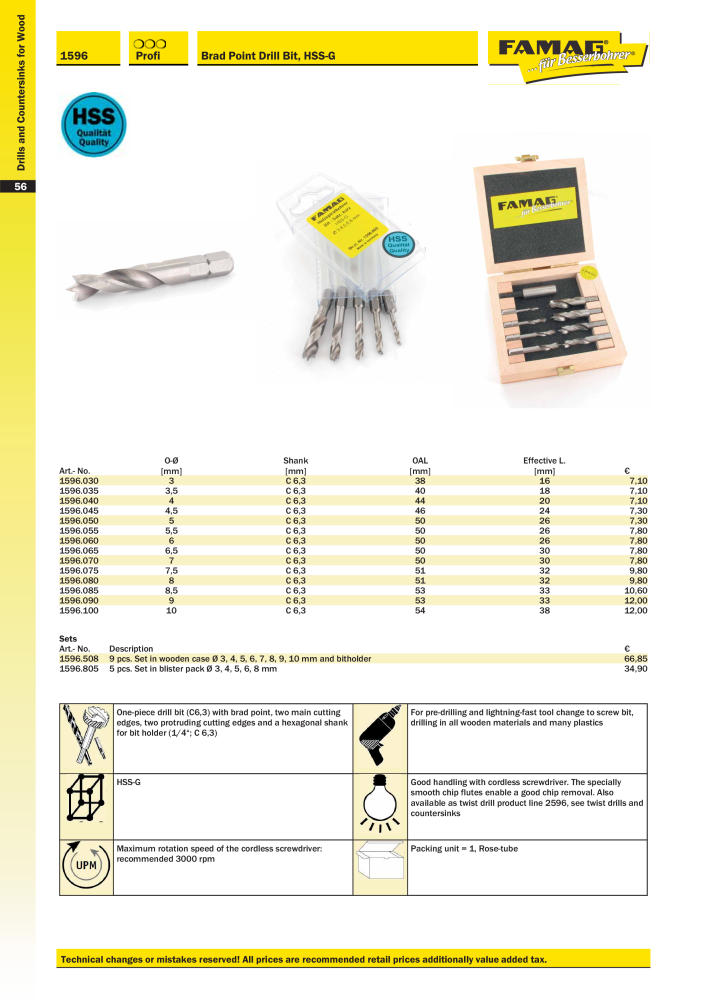 FAMAG main catalog drilling and punching tools NO.: 19969 - Page 58