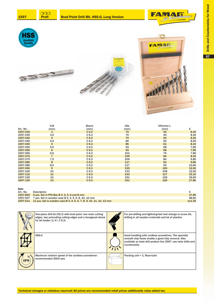 FAMAG main catalog drilling and punching tools NO.: 19969 - Page 59