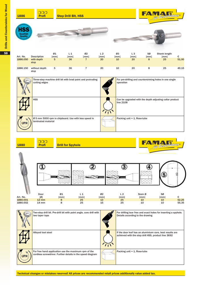 FAMAG main catalog drilling and punching tools NO.: 19969 - Page 60