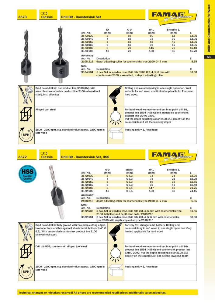 FAMAG main catalog drilling and punching tools NO.: 19969 - Page 65