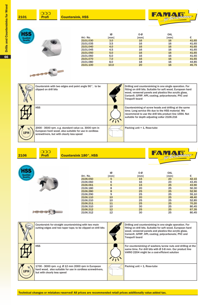 FAMAG main catalog drilling and punching tools NO.: 19969 - Page 68