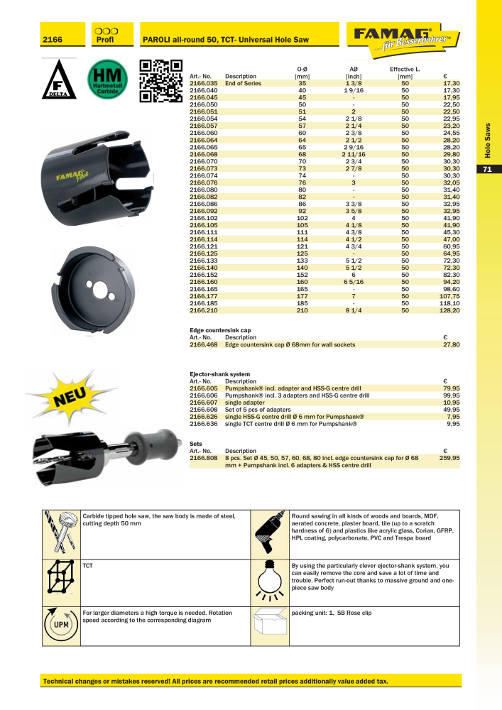 FAMAG main catalog drilling and punching tools NO.: 19969 - Page 73