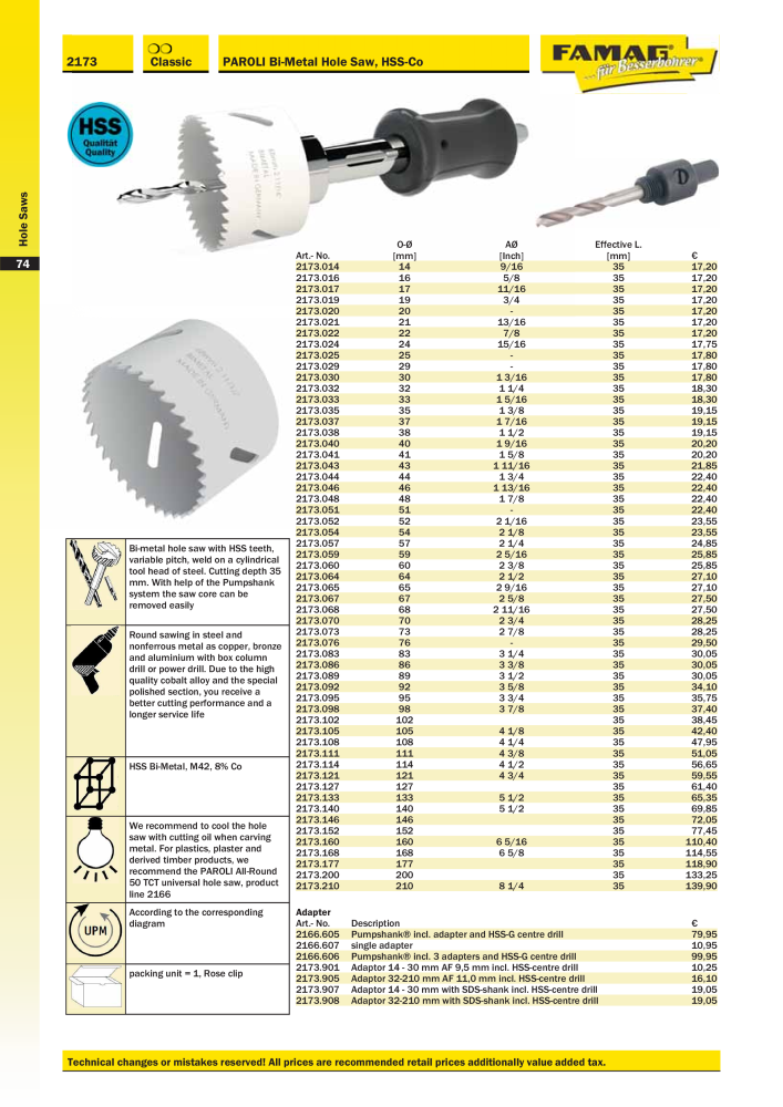 FAMAG main catalog drilling and punching tools NO.: 19969 - Page 76