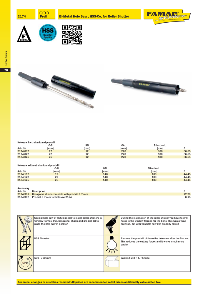 FAMAG main catalog drilling and punching tools NO.: 19969 - Page 78