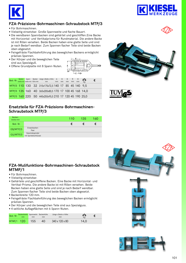 Kiesel Werkzeuge - Hauptkatalog NO.: 19982 - Page 102