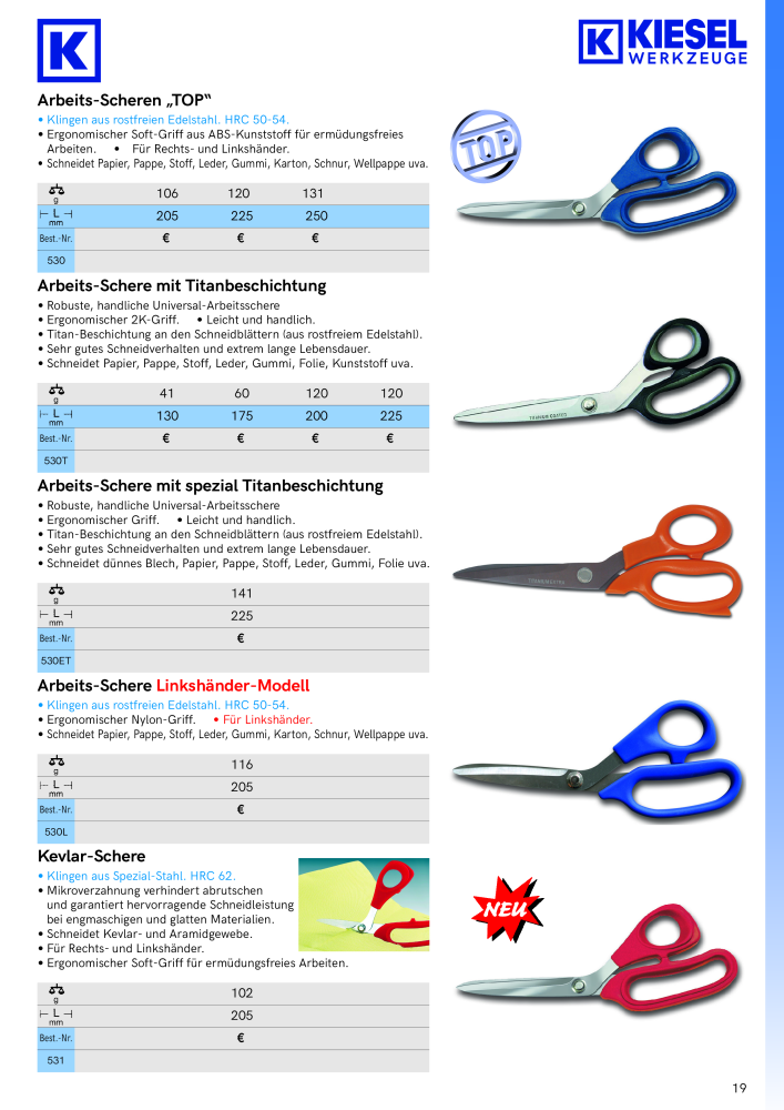 Kiesel Werkzeuge - Hauptkatalog NO.: 19982 - Page 20