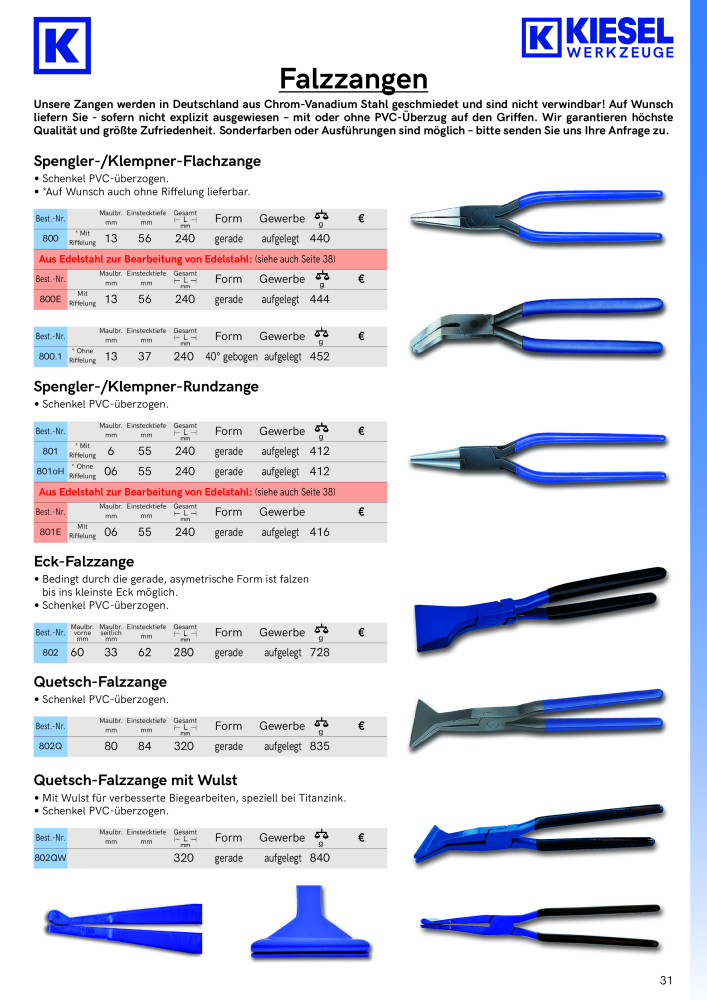 Kiesel Werkzeuge - Hauptkatalog NR.: 19982 - Seite 32