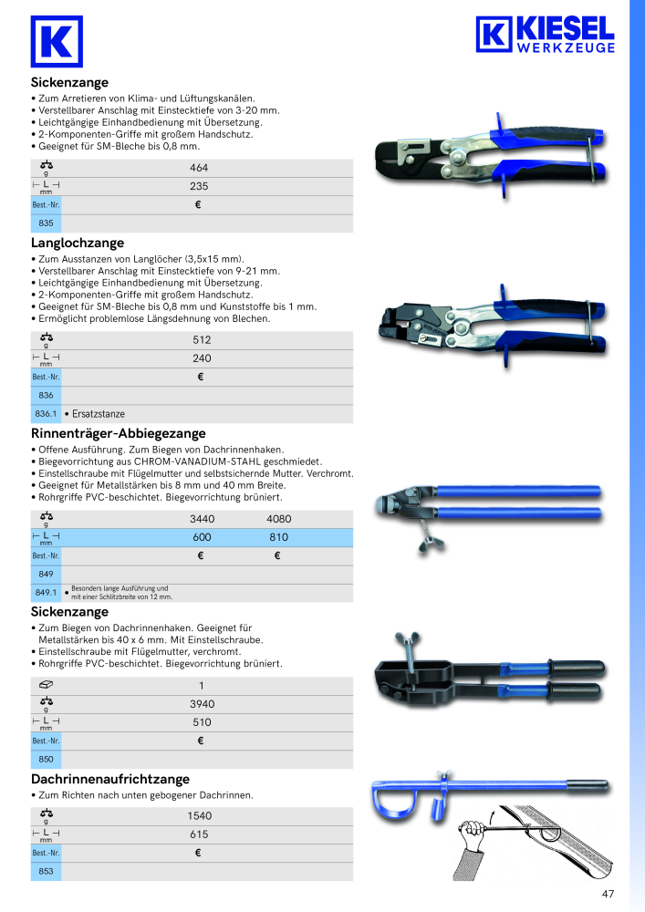 Kiesel Werkzeuge - Hauptkatalog NR.: 19982 - Seite 48