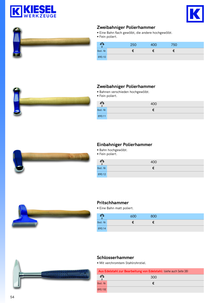 Kiesel Werkzeuge - Hauptkatalog NR.: 19982 - Seite 55