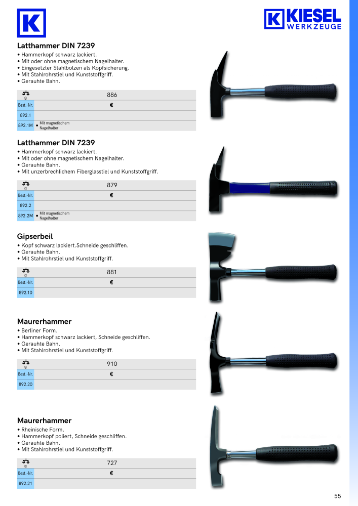 Kiesel Werkzeuge - Hauptkatalog NR.: 19982 - Seite 56