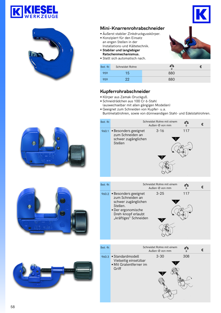 Kiesel Werkzeuge - Hauptkatalog NR.: 19982 - Seite 59