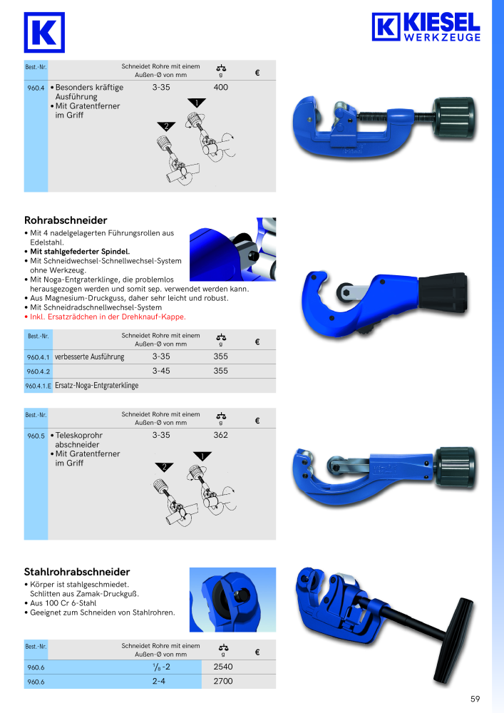 Kiesel Werkzeuge - Hauptkatalog NR.: 19982 - Seite 60