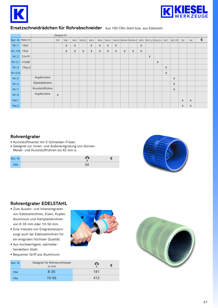 Kiesel Werkzeuge - Hauptkatalog NO.: 19982 - Page 62