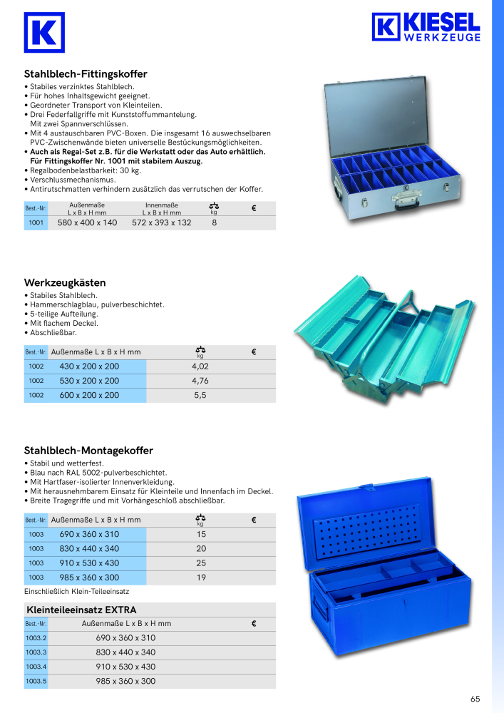 Kiesel Werkzeuge - Hauptkatalog NR.: 19982 - Seite 66