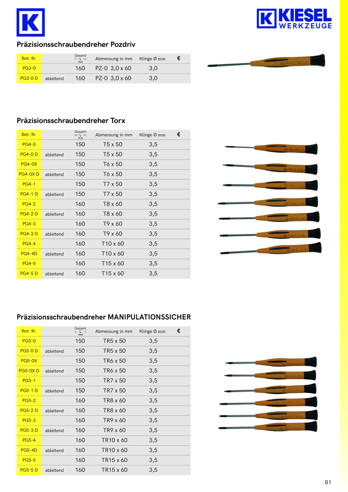 Kiesel Werkzeuge - Hauptkatalog NR.: 19982 - Seite 82