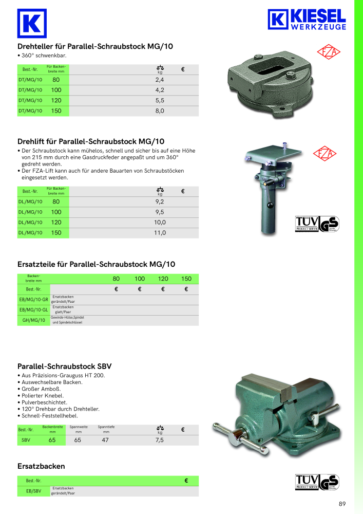 Kiesel Werkzeuge - Hauptkatalog NR.: 19982 - Seite 90
