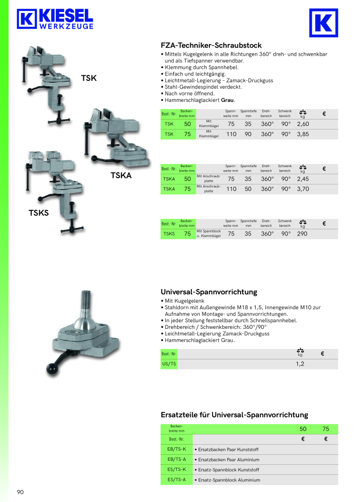 Kiesel Werkzeuge - Hauptkatalog NR.: 19982 - Seite 91