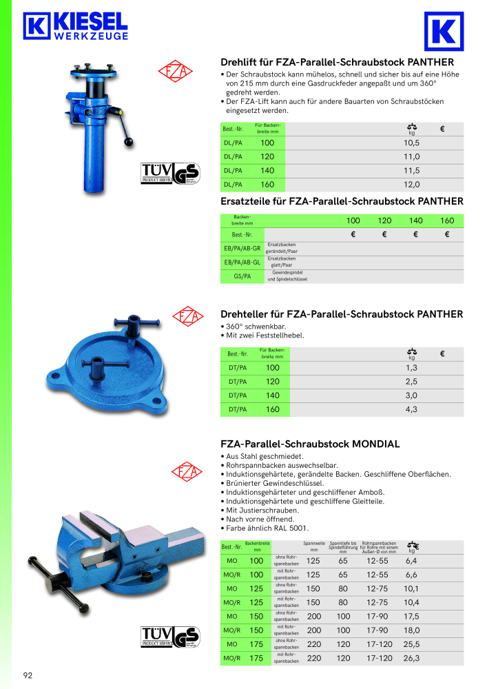Kiesel Werkzeuge - Hauptkatalog NR.: 19982 - Seite 93