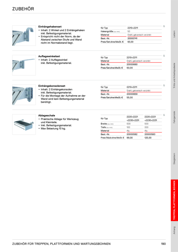 HYMER Auflagewinkelset für 2210+2211, 2 Auflagewinkel 20000660