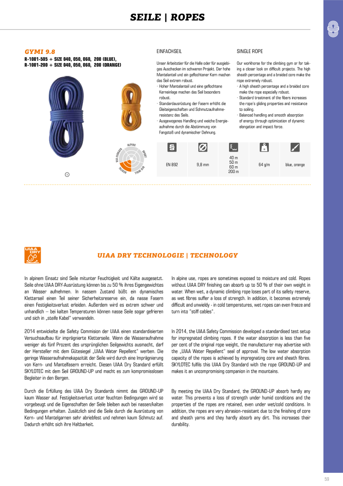 SKYLOTEC Gipfelbuch NR.: 19996 - Pagina 61