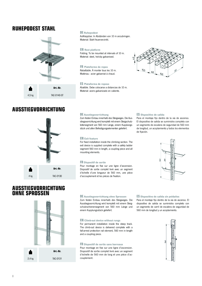 SKYLOTEC Prospekt Steigschutzsysteme NR.: 20000 - Pagina 8