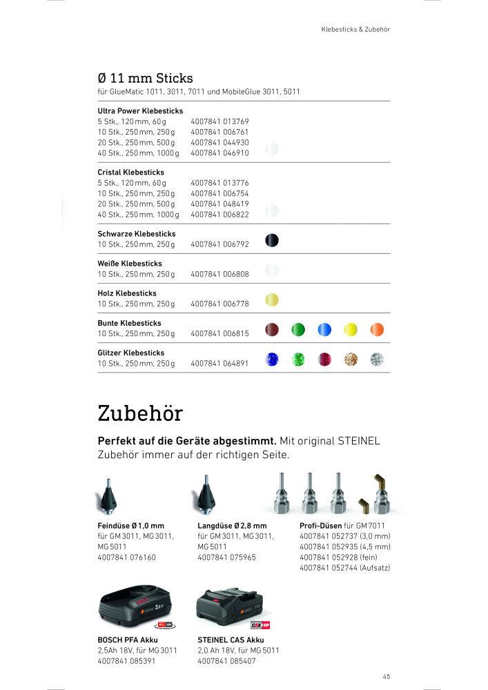 STEINEL Heißkleben Prospekt NR.: 20010 - Pagina 45