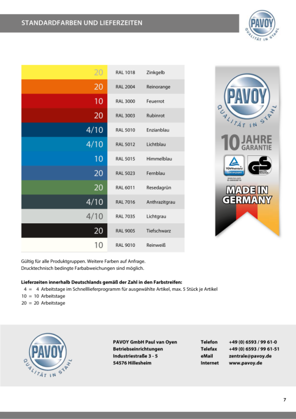 Pavoy Riffelgummimatte 1185 x 465 mm 35354-Z45-001