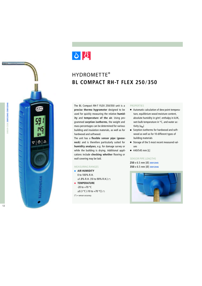 GANN Main Catalog Electronic Moisture Meters NO.: 20050 - Page 12