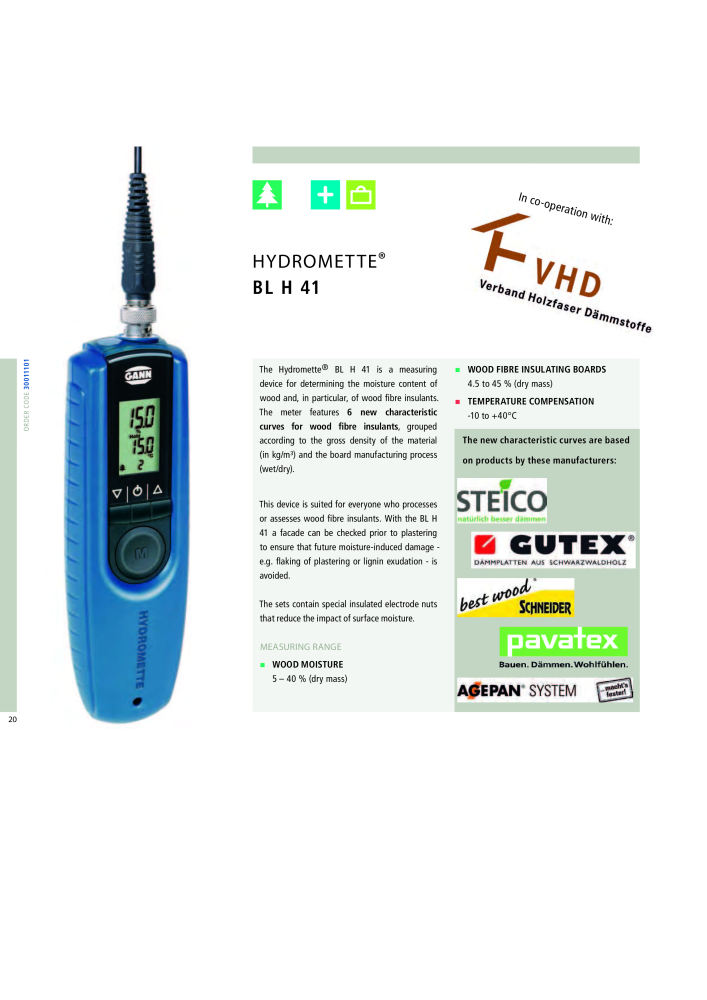 GANN Main Catalog Electronic Moisture Meters NO.: 20050 - Page 20