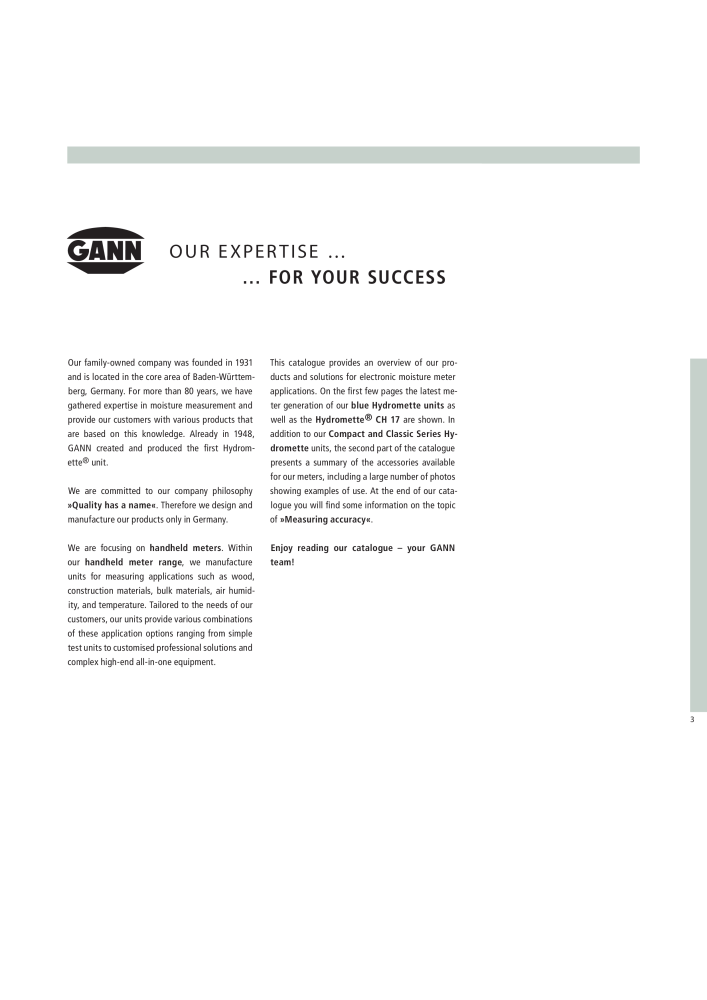 GANN Main Catalog Electronic Moisture Meters NO.: 20050 - Page 3